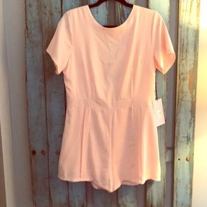 NWT Peach Romper w/ open back